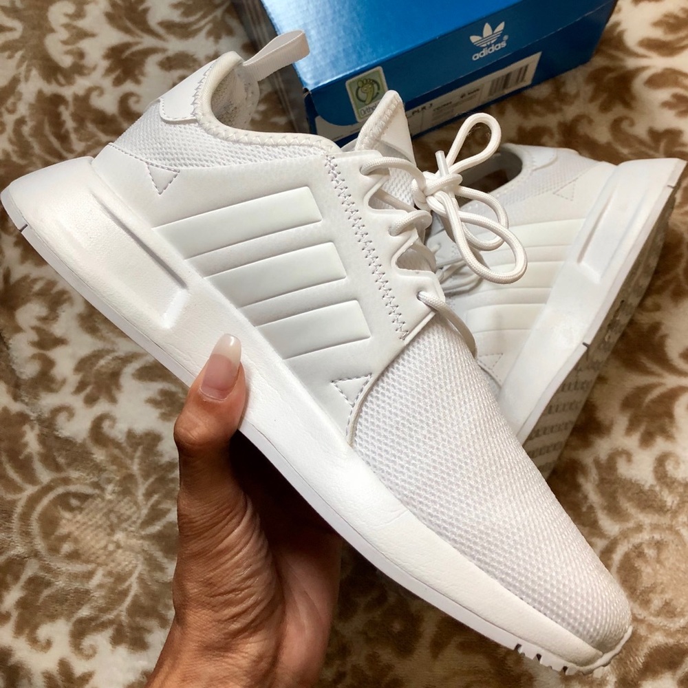 Adidas Xplorer All White Athletic Shoes